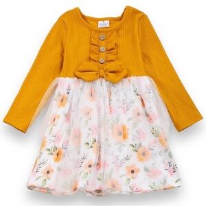 NWT Girls boutique floral tulle dress.